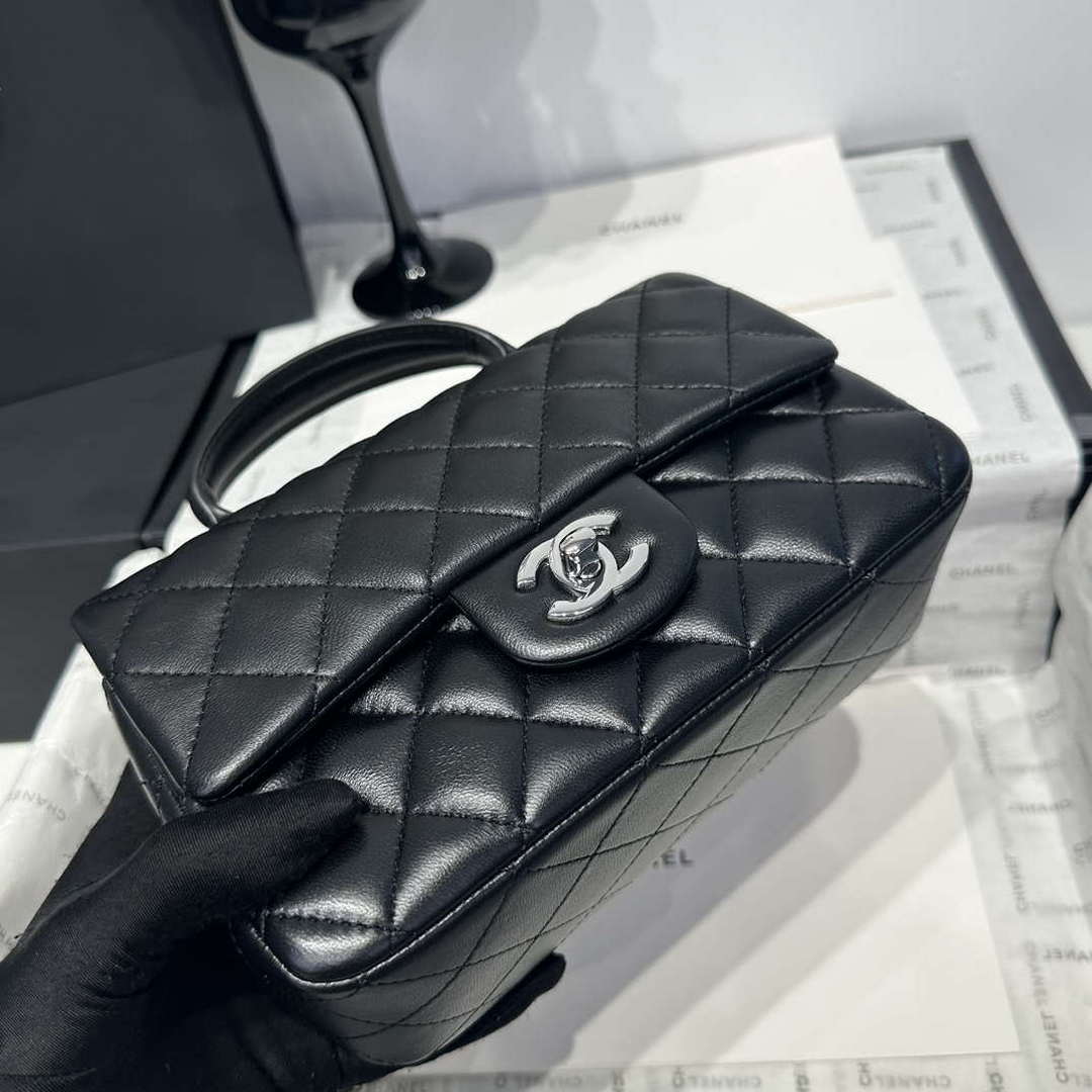 Chanel AS2431 Mini Classic Handbag With Top Handle Lambskin CC19004