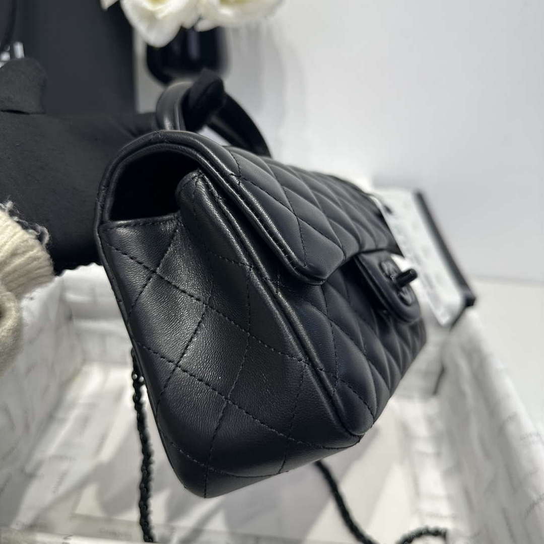 Chanel AS2431 Mini Classic Handbag With Top Handle Lambskin CC19005 - Default Title - View 5