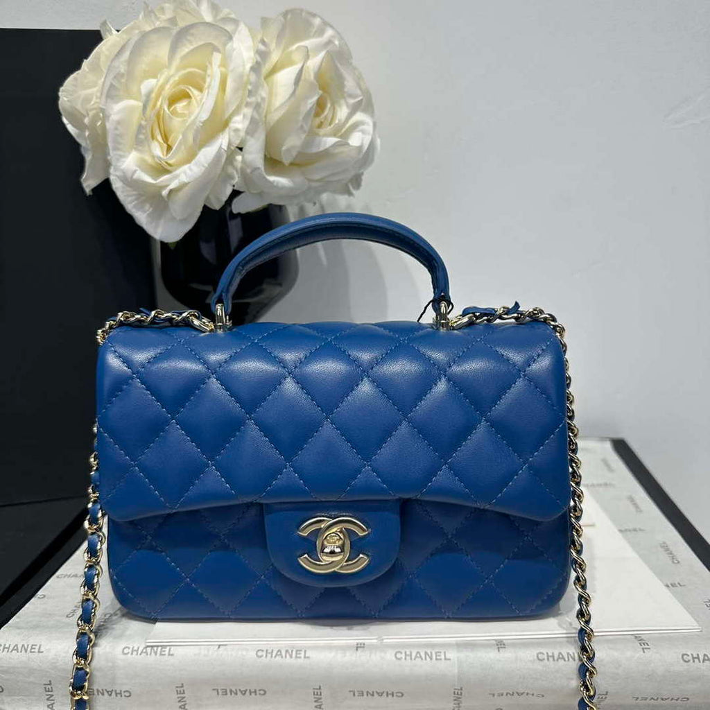 Chanel AS2431 Mini Classic Handbag With Top Handle Lambskin CC19006