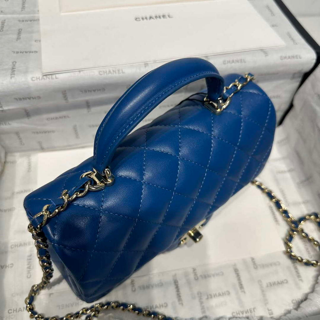 Chanel AS2431 Mini Classic Handbag With Top Handle Lambskin CC19006