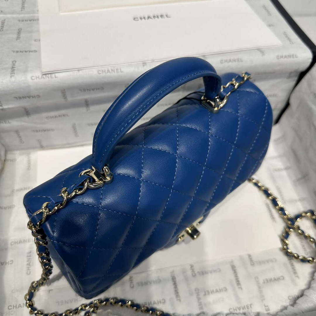 Chanel AS2431 Mini Classic Handbag With Top Handle Lambskin CC19006