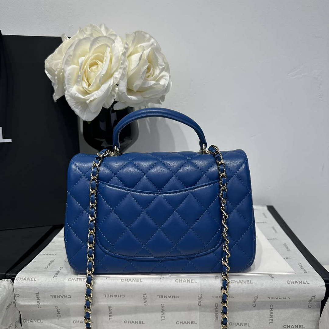 Chanel AS2431 Mini Classic Handbag With Top Handle Lambskin CC19006 - Default Title - View 5