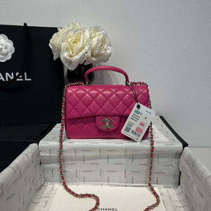 Chanel AS2431 Mini Classic Handbag With Top Handle Lambskin CC19007 - Default Title - View 1