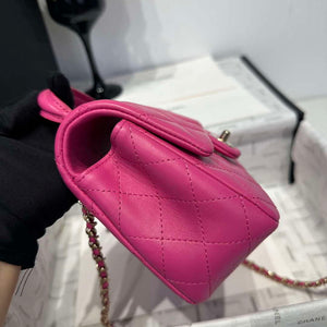 Chanel AS2431 Mini Classic Handbag With Top Handle Lambskin CC19007 - Default Title - View 5