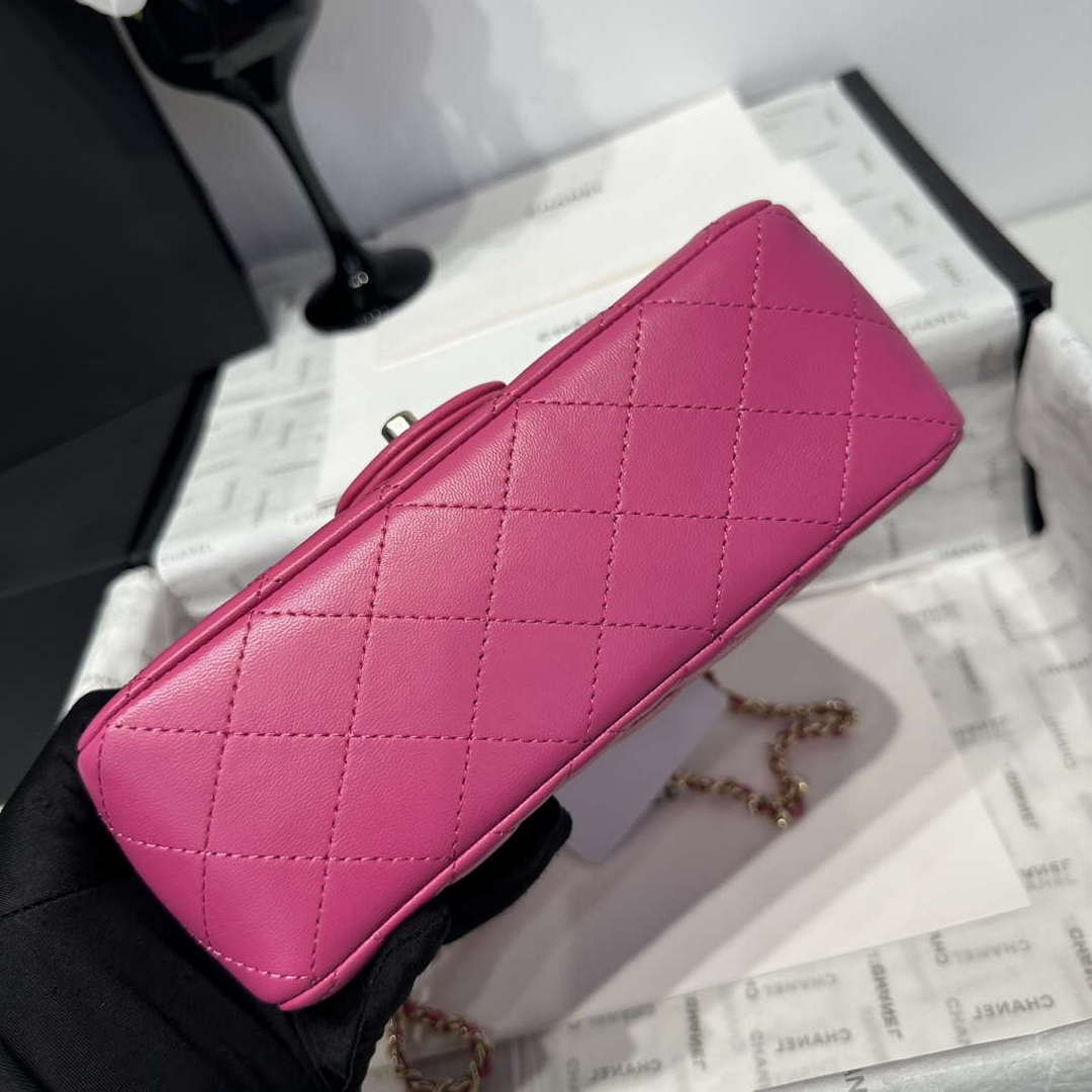 Chanel AS2431 Mini Classic Handbag With Top Handle Lambskin CC19007 - Default Title - View 7