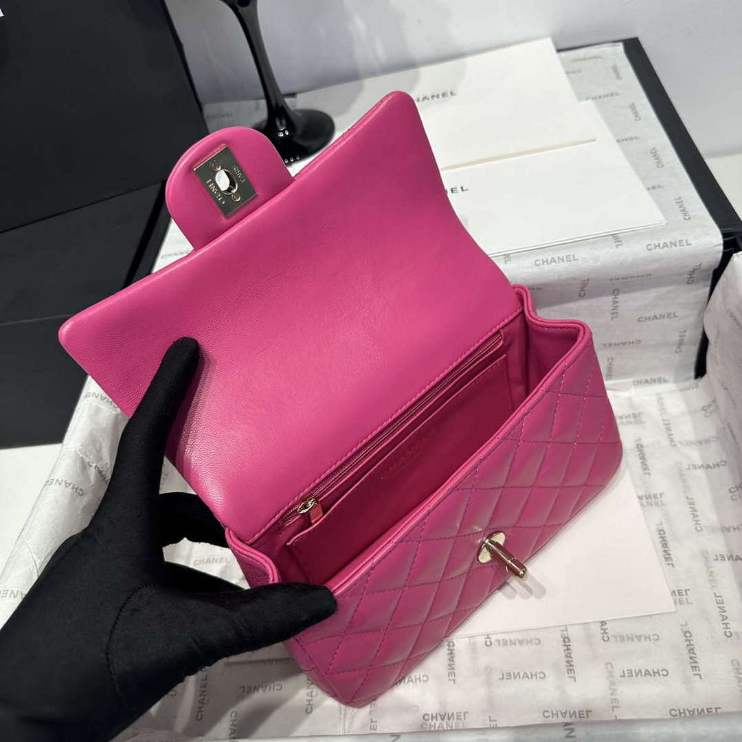 Chanel AS2431 Mini Classic Handbag With Top Handle Lambskin CC19007 - Default Title - View 8