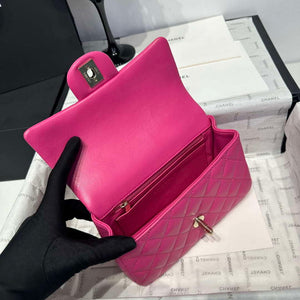 Chanel AS2431 Mini Classic Handbag With Top Handle Lambskin CC19007 - Default Title - View 8