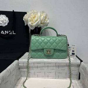 Chanel AS2431 Mini Classic Handbag With Top Handle Lambskin CC19008 - Default Title - View 1