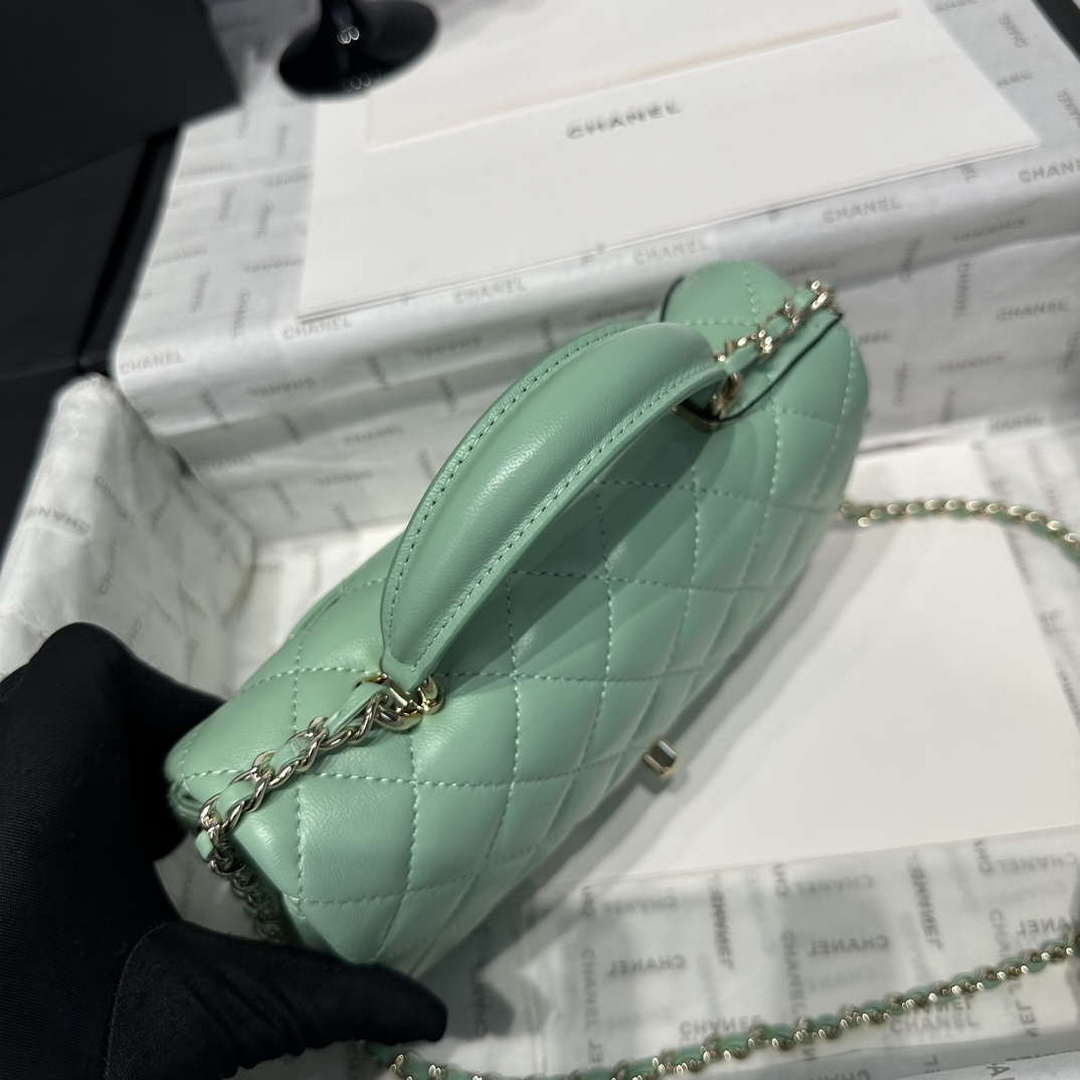 Chanel AS2431 Mini Classic Handbag With Top Handle Lambskin CC19008 - Default Title - View 3