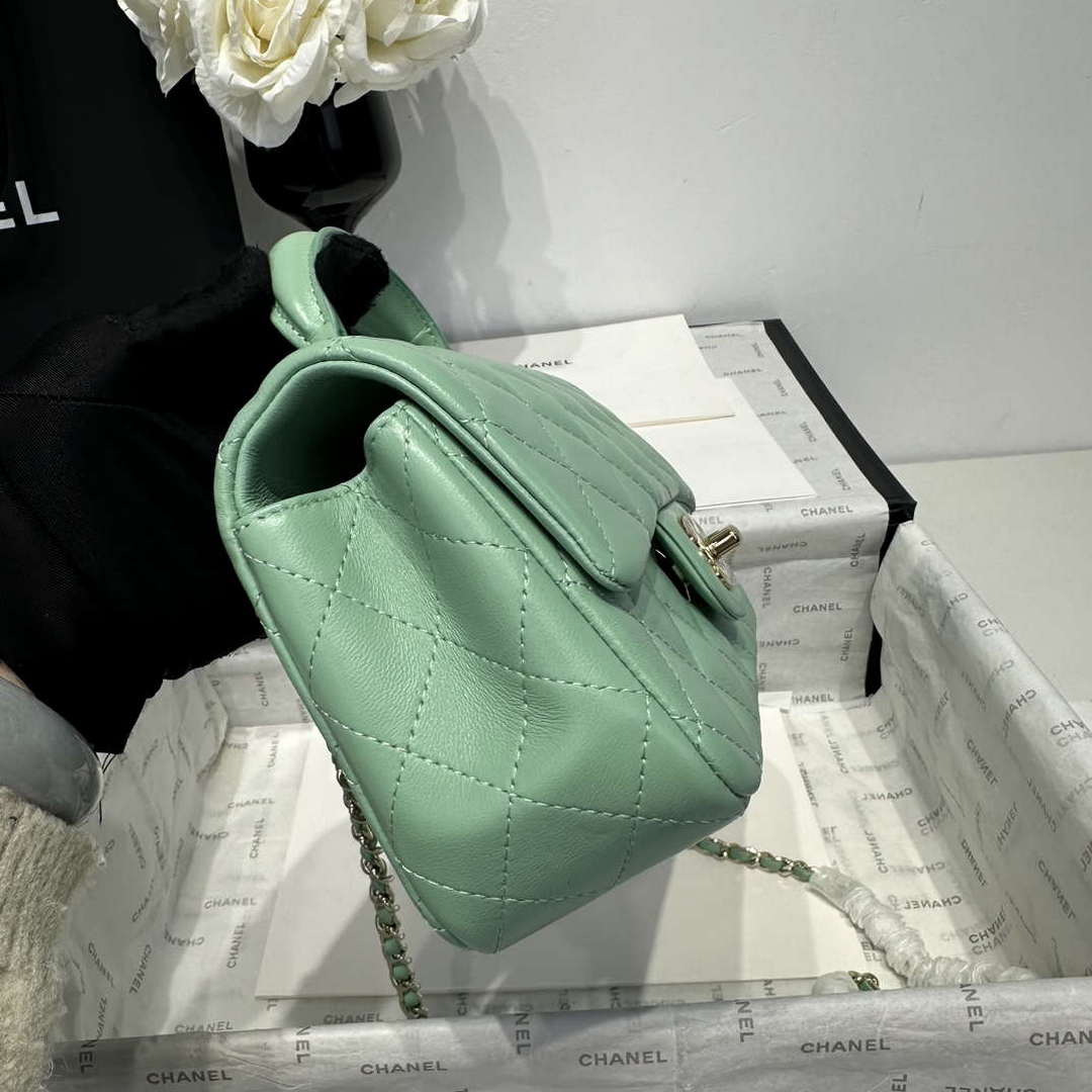 Chanel AS2431 Mini Classic Handbag With Top Handle Lambskin CC19008 - Default Title - View 4