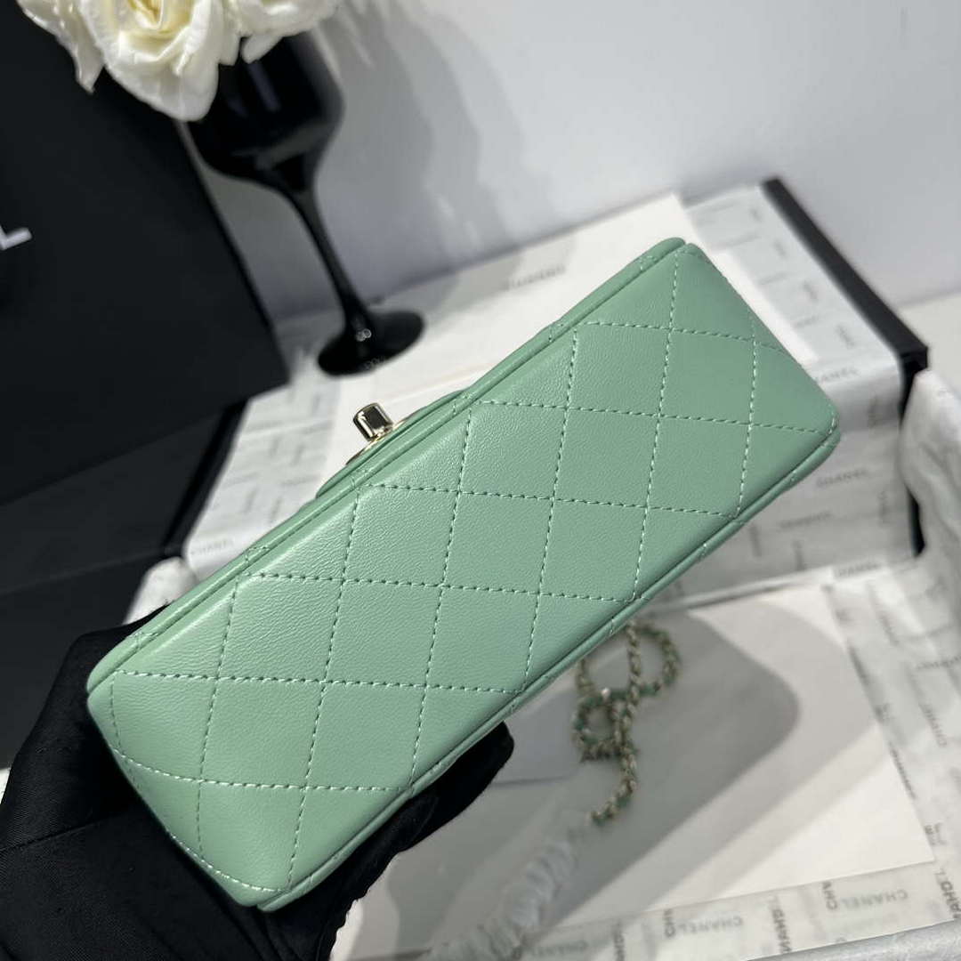 Chanel AS2431 Mini Classic Handbag With Top Handle Lambskin CC19008 - Default Title - View 6