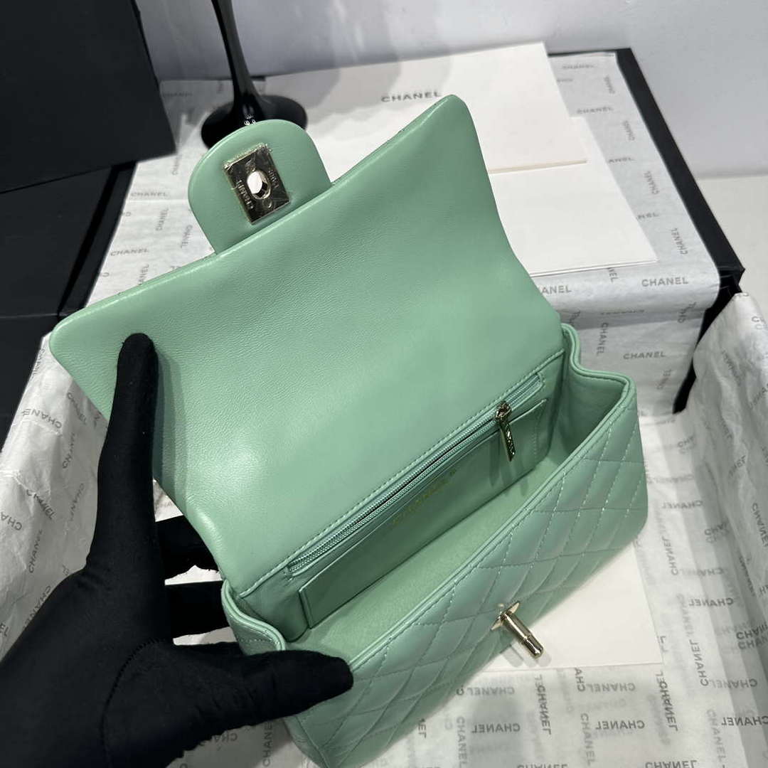 Chanel AS2431 Mini Classic Handbag With Top Handle Lambskin CC19008 - Default Title - View 7