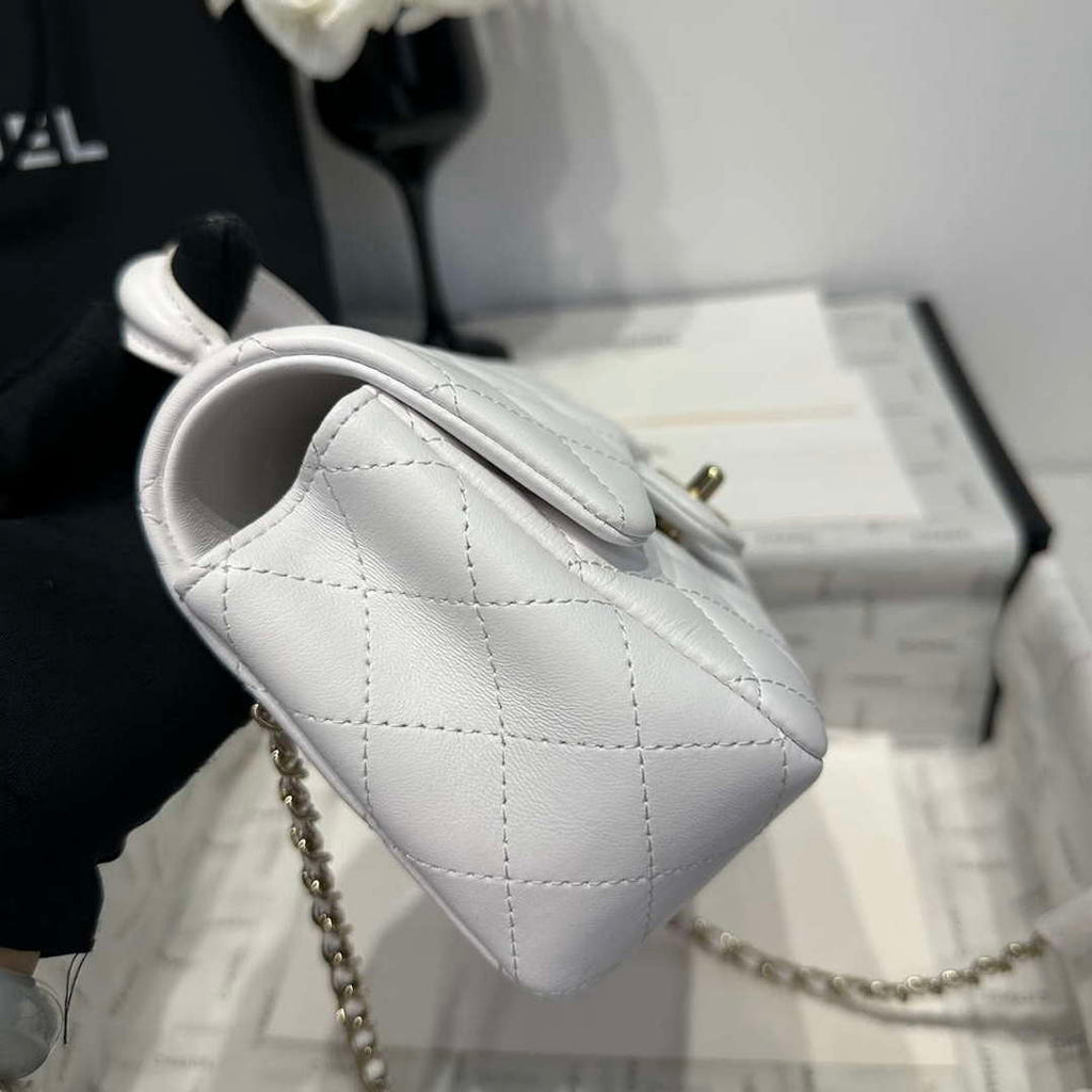 Chanel AS2431 Mini Classic Handbag With Top Handle Lambskin CC19009