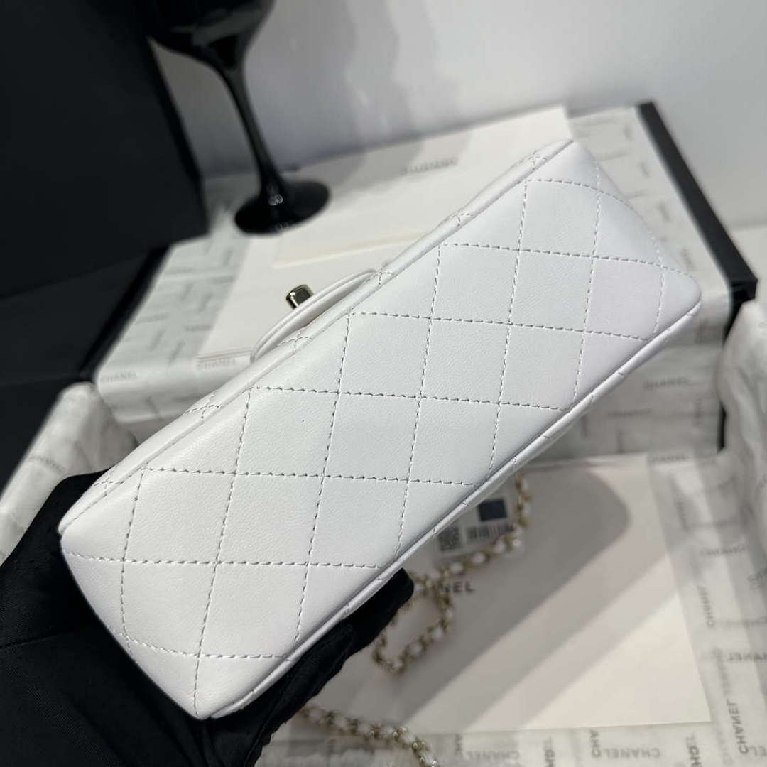 Chanel AS2431 Mini Classic Handbag With Top Handle Lambskin CC19009 - Default Title - View 6