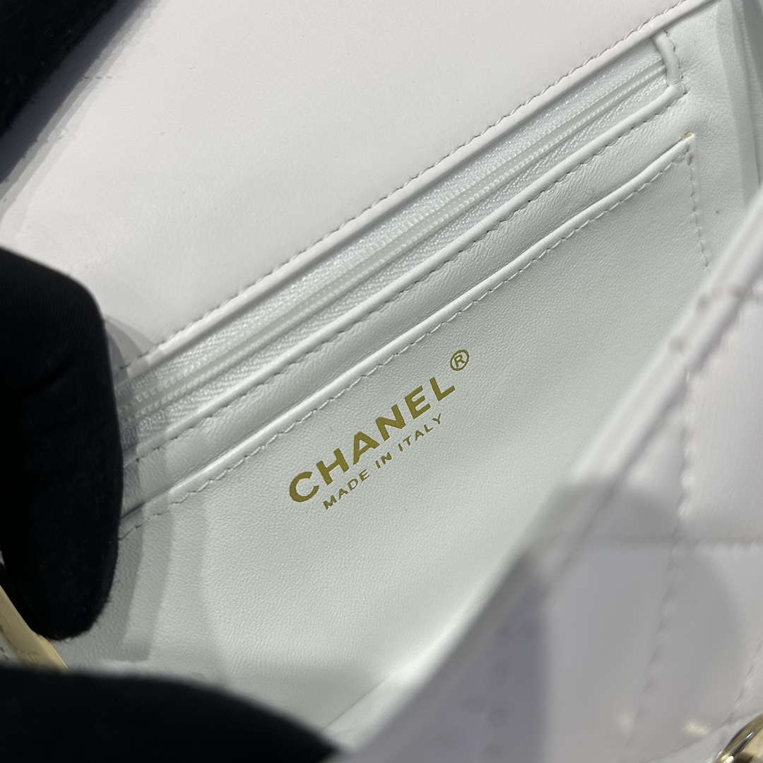 Chanel AS2431 Mini Classic Handbag With Top Handle Lambskin CC19009