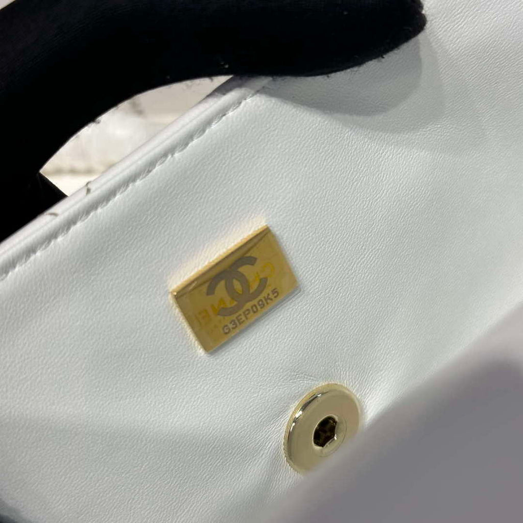 Chanel AS2431 Mini Classic Handbag With Top Handle Lambskin CC19009