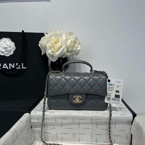 Chanel AS2431 Mini Classic Handbag With Top Handle Lambskin CC19010 - Default Title - View 1