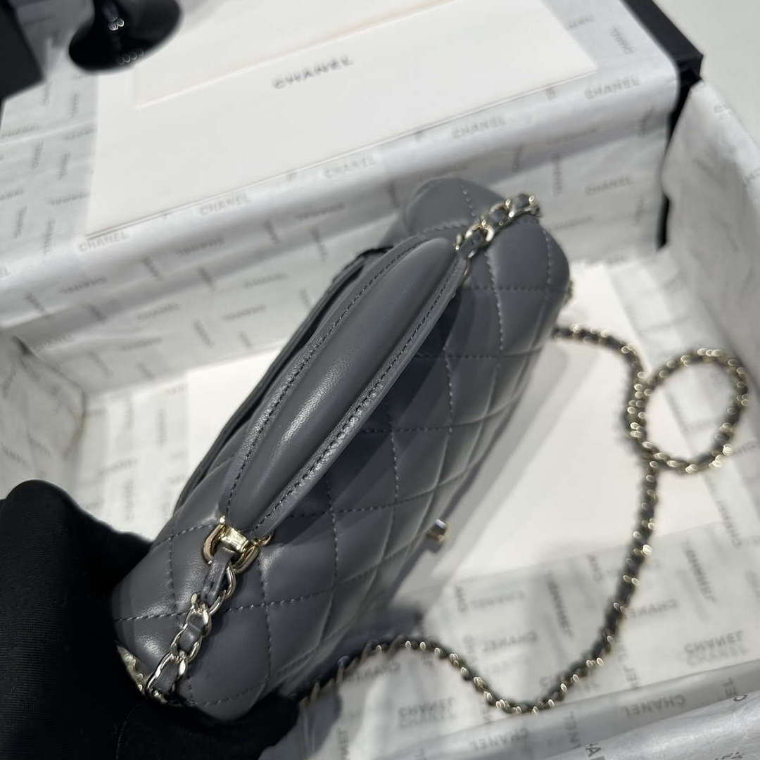 Chanel AS2431 Mini Classic Handbag With Top Handle Lambskin CC19010 - Default Title - View 3