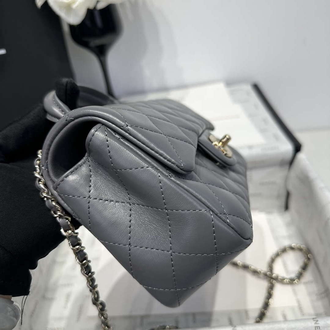 Chanel AS2431 Mini Classic Handbag With Top Handle Lambskin CC19010 - Default Title - View 4
