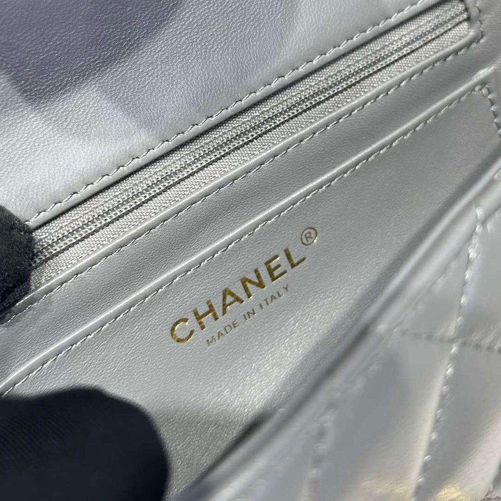 Chanel AS2431 Mini Classic Handbag With Top Handle Lambskin CC19010