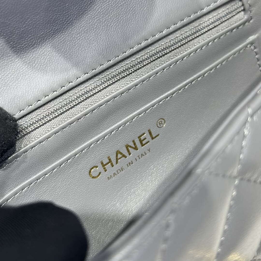 Chanel AS2431 Mini Classic Handbag With Top Handle Lambskin CC19010 - Default Title - View 7