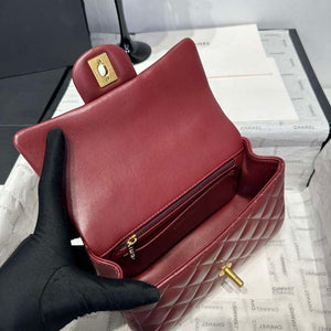 Chanel AS2431 Mini Classic Handbag With Top Handle Lambskin CC19011 - Default Title - View 7