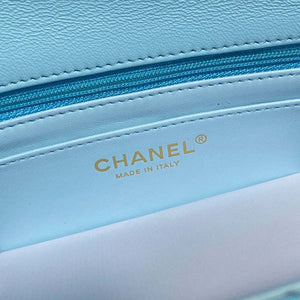 Chanel AS2431 Mini flap Fantasy Mirror Calfskin & Gold-Tone Metal Blue - Default Title - View 8