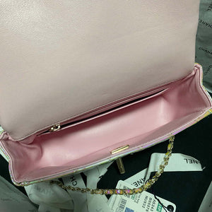 Chanel AS2431 Mini flap Fantasy Mirror Calfskin & Gold-Tone Metal Pink - Default Title - View 7
