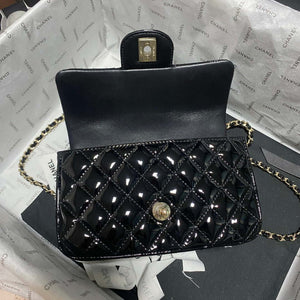 Chanel AS2431 Mini flap Mirror Calfskin & Gold-Tone Metal Black - Default Title - View 6