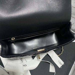 Chanel AS2431 Mini flap Mirror Calfskin & Gold-Tone Metal Black - Default Title - View 7