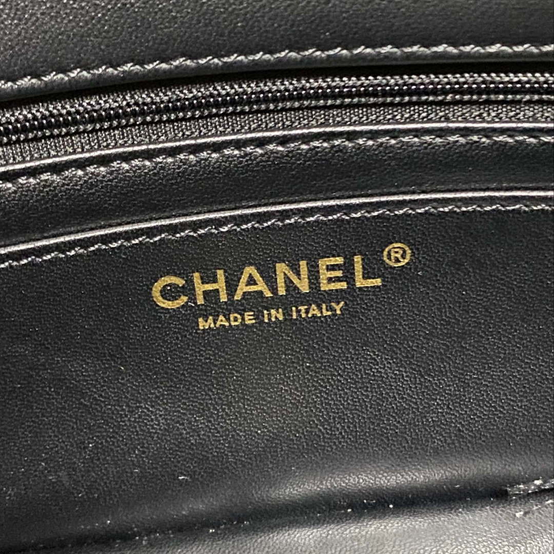 Chanel AS2431 Mini flap Mirror Calfskin & Gold-Tone Metal Black - Default Title - View 8