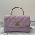 Chanel AS2477 Mini Flap CC Wrapped Bag with Top Handle Pink - Default Title - View 1