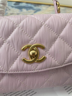 Chanel AS2477 Mini Flap CC Wrapped Bag with Top Handle Pink - Default Title - View 6