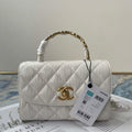 Chanel AS2477 Mini Flap CC Wrapped Bag with Top Handle White - Default Title - View 1