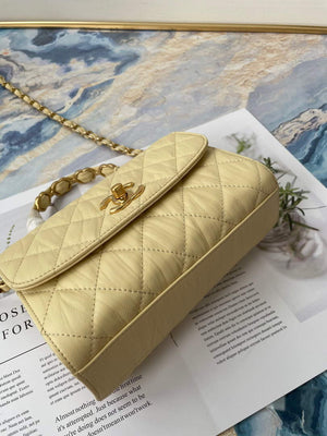 Chanel AS2477 Mini Flap CC Wrapped Bag with Top Handle Yellow - Default Title - View 6