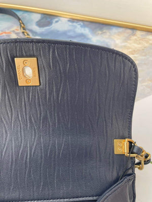 Chanel AS2477 Mini Flap CC Wrapped Bag with Top Handle Navy Blue - Default Title - View 8