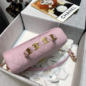 Chanel AS2478 Flap CC Wrapped Bag with Top Handle Pink - Default Title - View 4