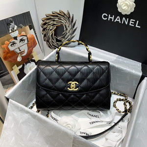 Chanel AS2478 Flap CC Wrapped Bag with Top Handle Black - Default Title - View 1