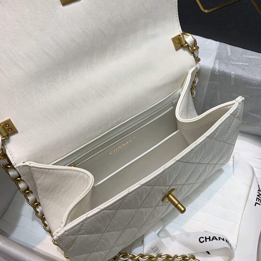 Chanel AS2478 Flap CC Wrapped Bag with Top Handle White - Default Title - View 9