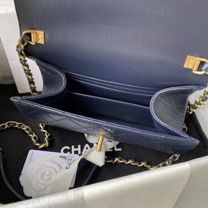 Chanel AS2478 Flap CC Wrapped Bag with Top Handle Navy Blue - Default Title - View 8