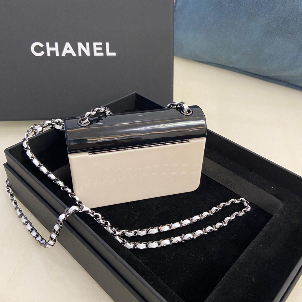 Chanel AS2534 Acrylic Mini Flap Bag White and Black