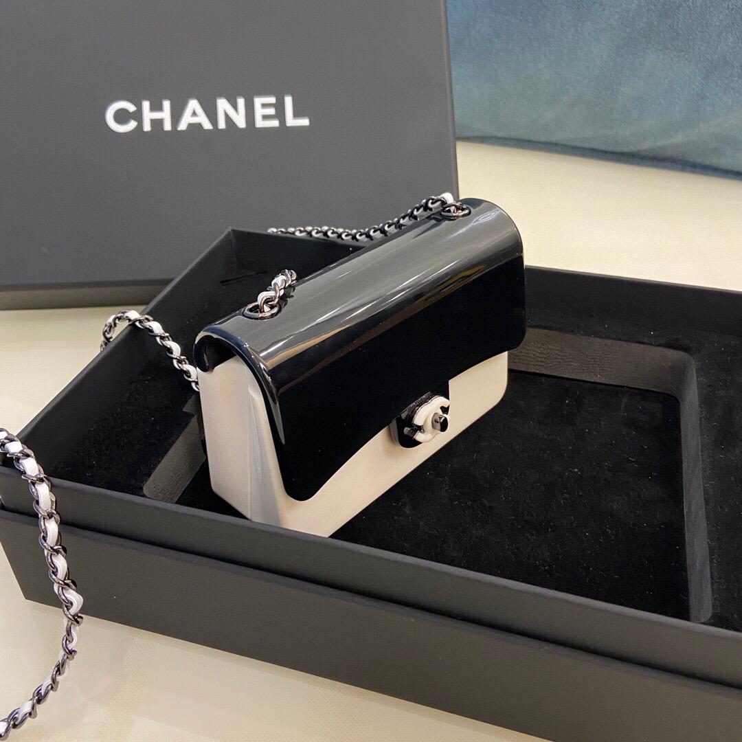 Chanel AS2534 Acrylic Mini Flap Bag White and Black - Default Title - View 6