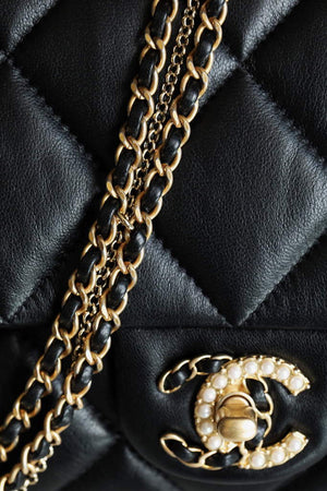 Chanel AS2563 Flap Bag Lambskin Gold Metal Black - Default Title - View 4