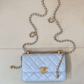 Chanel AS2615 Woc Wallet on Chain Calfskin Bag Light Blue - Default Title - View 1