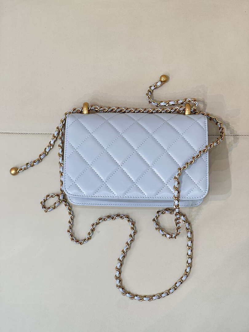 Chanel AS2615 Woc Wallet on Chain Calfskin Bag Light Blue - Default Title - View 7