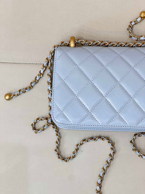 Chanel AS2615 Woc Wallet on Chain Calfskin Bag Light Blue - Default Title - View 8