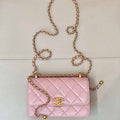 Chanel AS2615 Woc Wallet on Chain Calfskin Bag Light Pink - Default Title - View 1