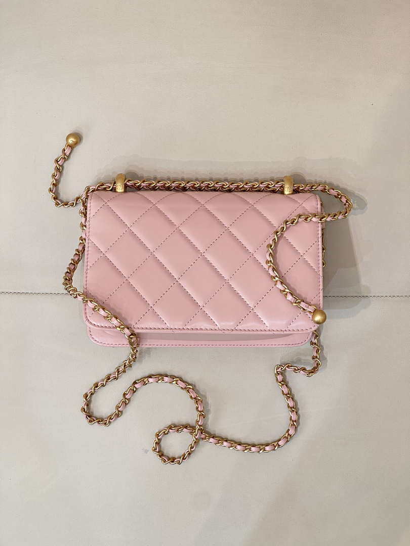 Chanel AS2615 Woc Wallet on Chain Calfskin Bag Light Pink - Default Title - View 7