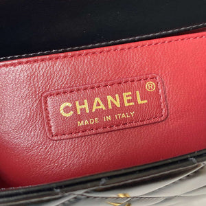 Chanel AS2615 Woc Wallet on Chain with Gold Charm Mini Vintage Calfskin Bag Black - Default Title - View 8