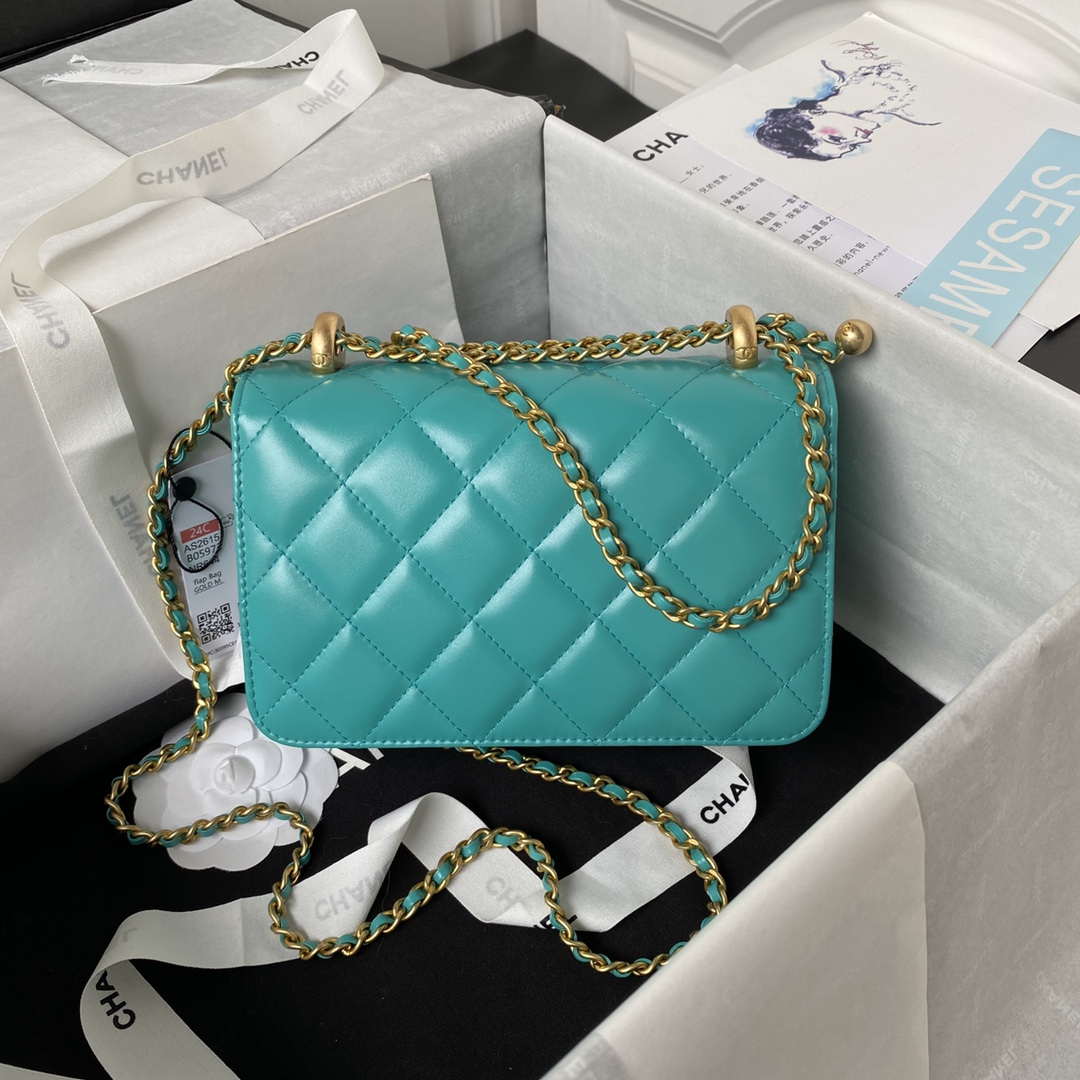 Chanel AS2615 Woc Wallet on Chain with Gold Charm Mini Vintage Calfskin Bag - Default Title - View 2